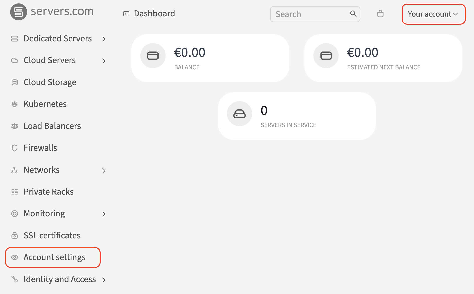 customer portal dashboard