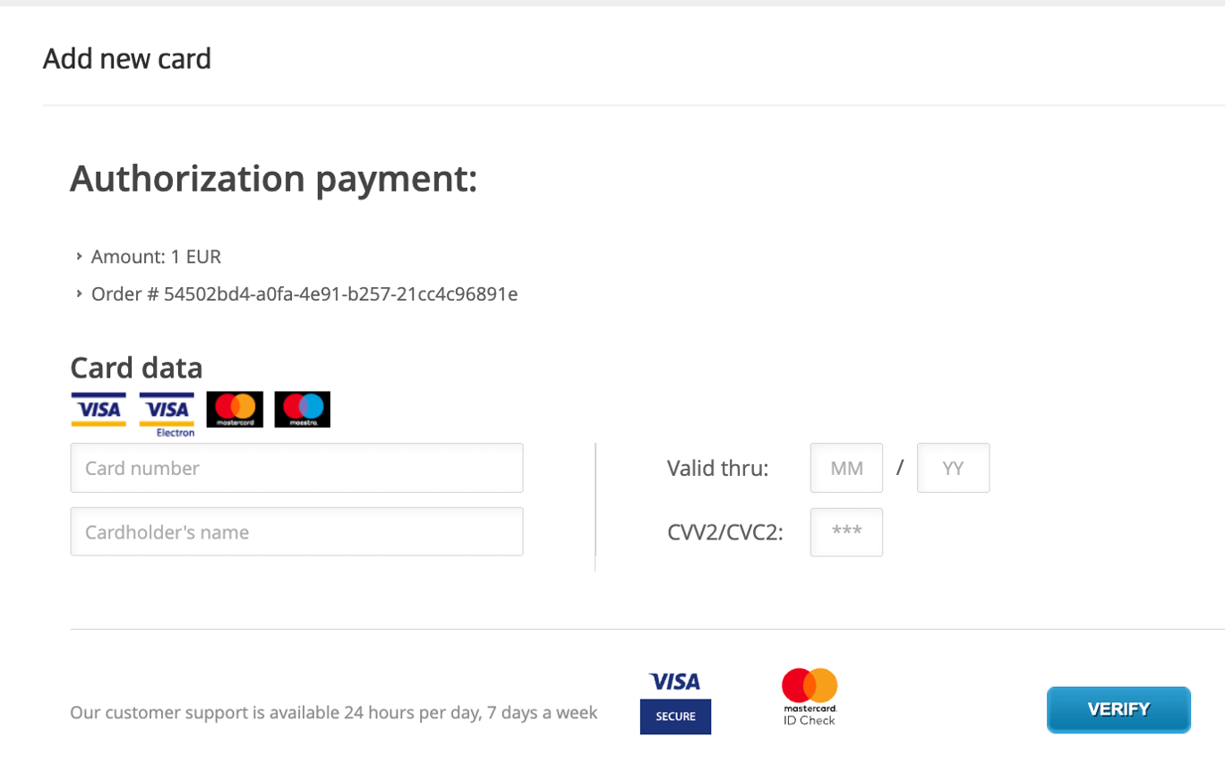 add new card for payment