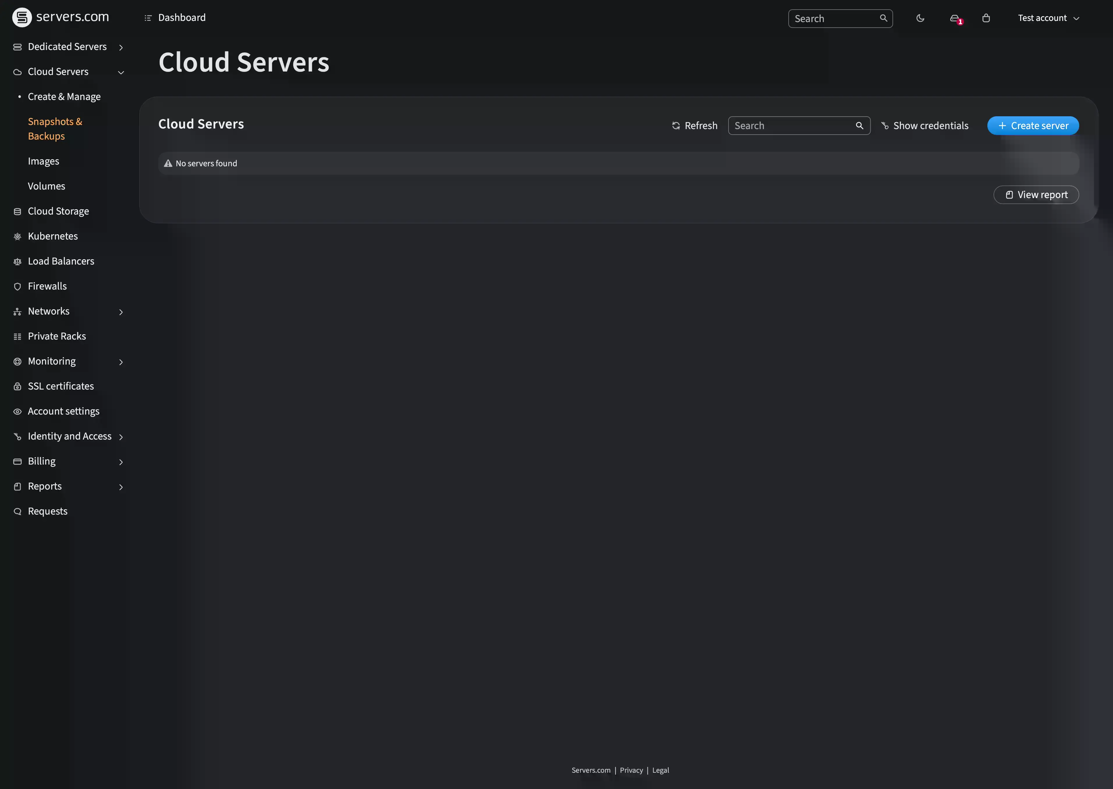 customer portal dark mode screenshot 2